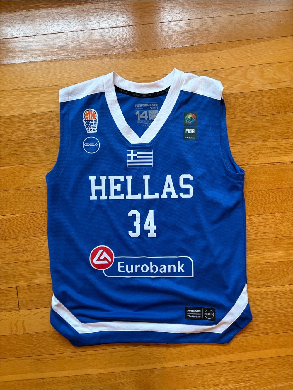Antetokounmpo #34 Blue Basketball Jersey